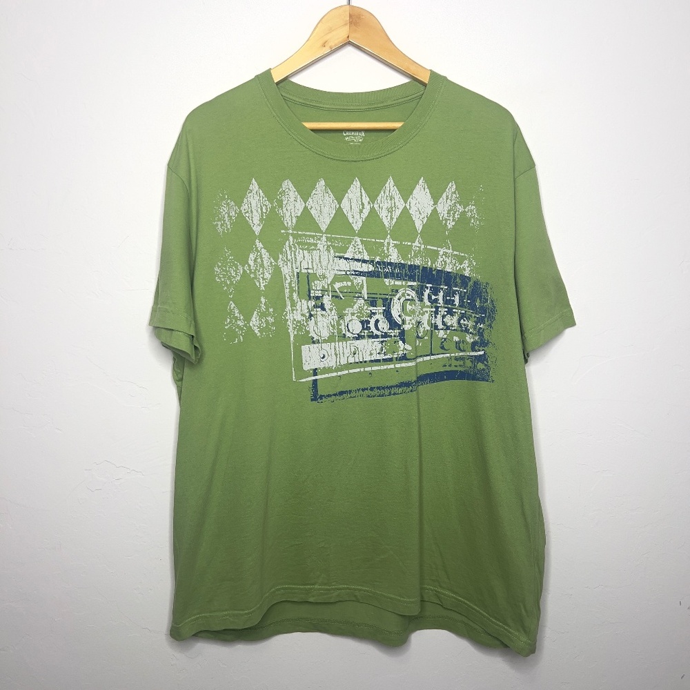 Cremieux Men's Green Graphic T-Shirt with retro design